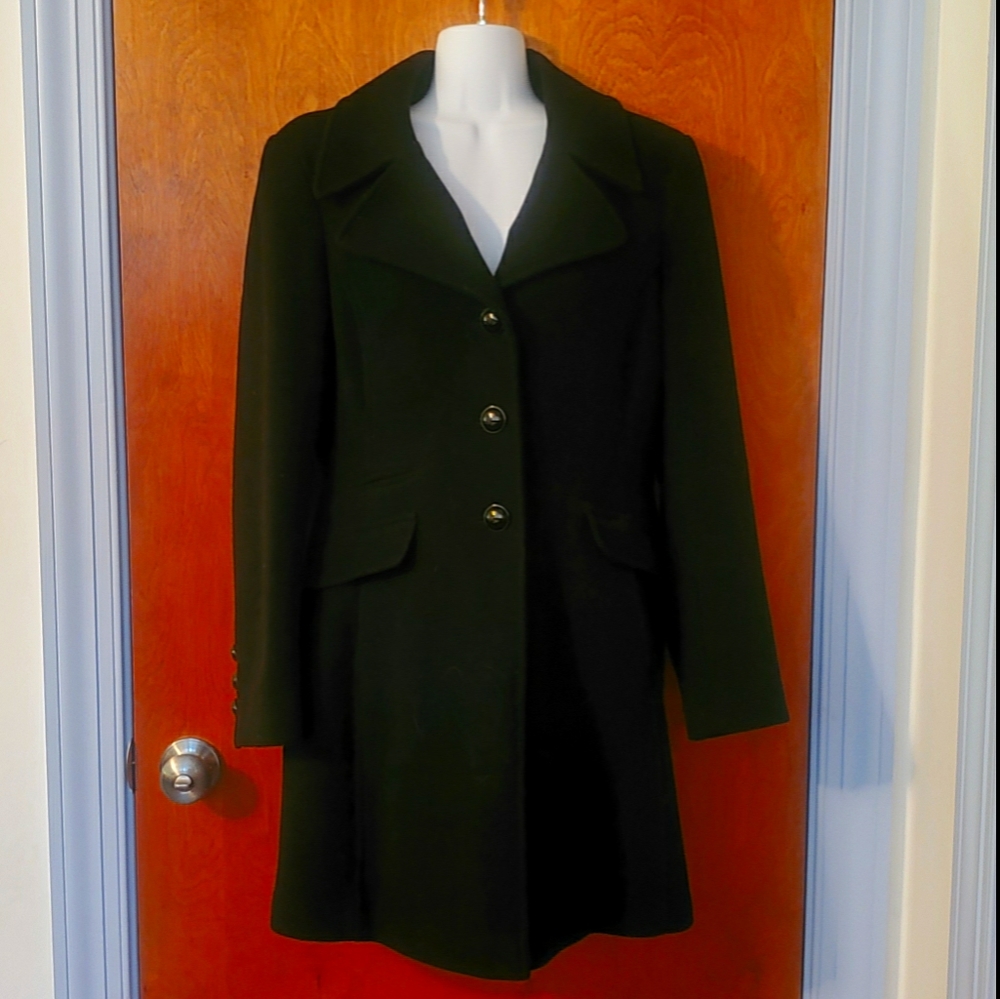 East 5th Knee Length Black Peacoat